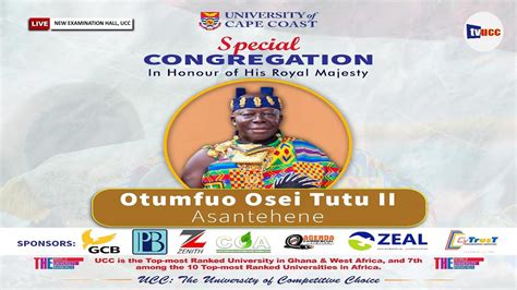 SPECIAL CONGREGATION IN HONOUR OF HIS ROYAL .